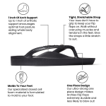 Arch Support Flip Flops - Classic - Crystal Black